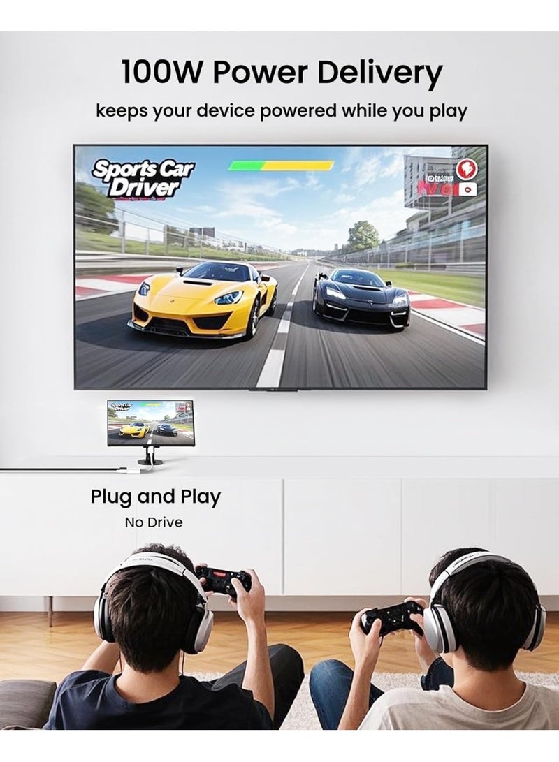 USB C to HDMI Adapter for TV, USBC to HDMI Adapter 4K@60Hz with 100W PD Fast Charging, Type C to HDMI Adapter for iPhone 16/15, iPad Pro, MacBook, Samsung to Monitor, HDTV, Projector - Image 4