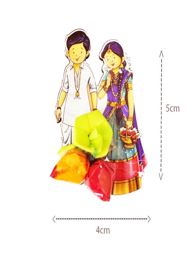 SAI PRASEEDA مجموعة هدايا صغيرة من خشب MDF من SAI PRASEEDA، تتضمن 11 كيسًا من أكياس الحناء والكومكوم، مناسبة لحفلات البوجا والمهرجانات وحفلات الزفاف وحفلات الانتقال إلى منزل جديد وحفلات التامبولام والمناسبات السعيدة. - Image 2