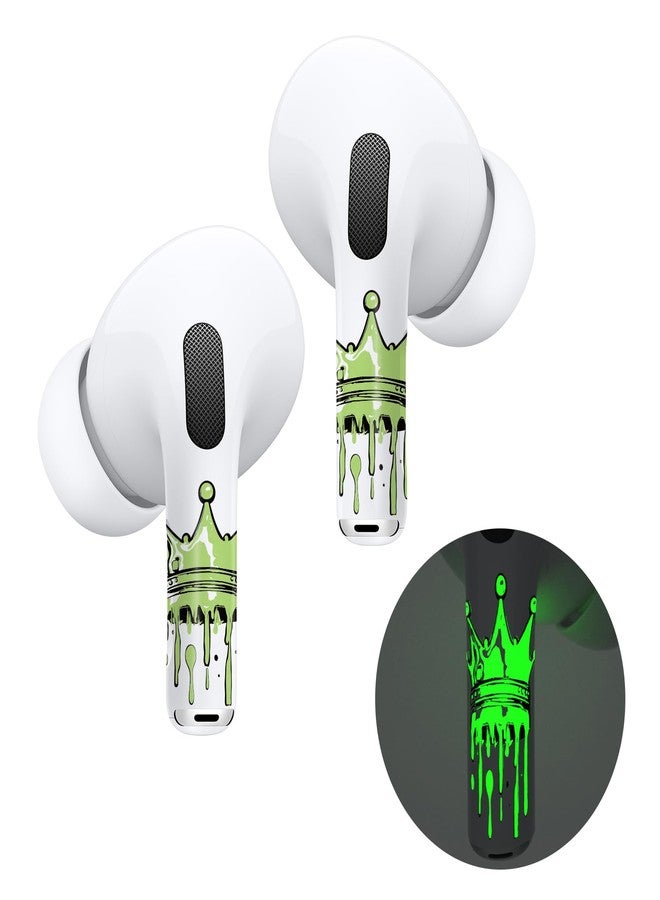 RockMax for AirPod Skins, Glow in The Dark Crown Stickers for Ear Buds, DIY Tattoos for AirPods Pro 2nd Generation, Easy to Identify, Compatible with AirPods Pro 1/2/3 & AirPod 1/2/3/4(Universal Fit) - Image 1