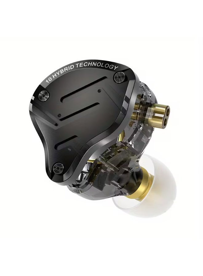 KZ ZS10 PRO X in Ear Monitors Upgrade Version 4BA+1DD 5 Driver IEM Earphones HiFi Metal Wired Earbuds, Wired Earbuds For Iphone, Studio Monitoring, Professional Audio, Inear Design, Lightweight Earphones, Durable Rubber, Precision Drivers, Noisolation Earphones, Sound Engineers, Musicians - Image 2