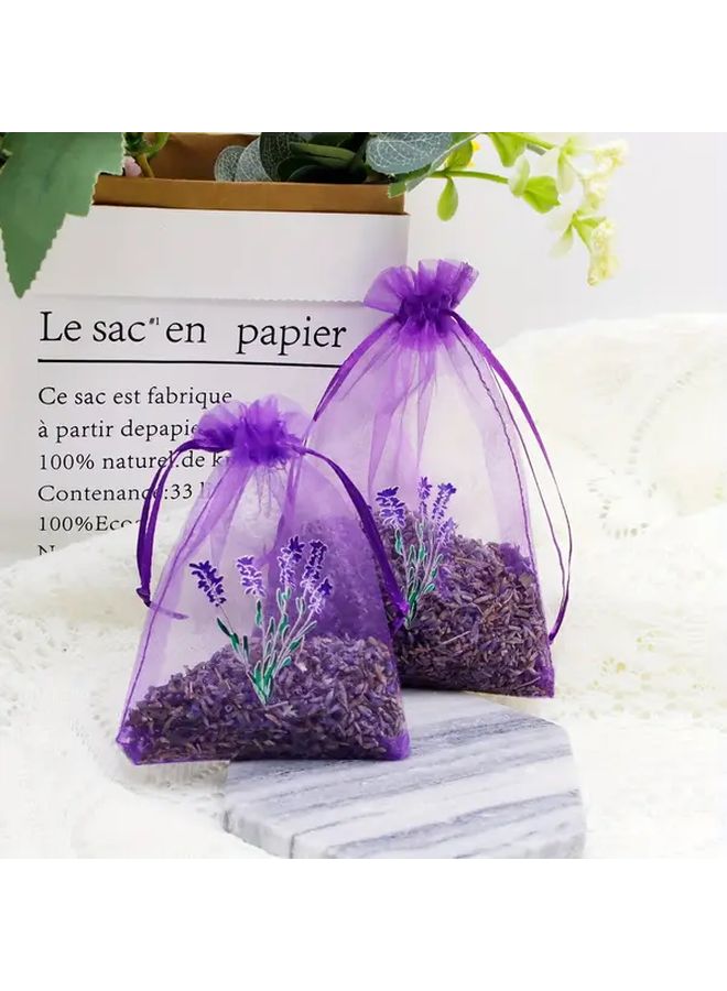 30 Lavender Packaging Bags 5.91 x 7.87 Inch Deep Purple Breathable Fabric Storage Odorless Dried Flowers for DIY Aromatherapy Essential Oils Spa Supplies Home Travel Gift - Image 2