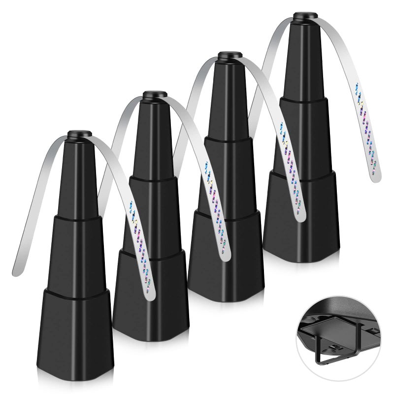 AMIAEDU Fly Fans for Tables Fly Fan Outdoor Indoor Keep Flies Away Table Top Spinner with Holographic Blades Flies Deterrent for Picnic Restaurant Party Home BBQ 4 Pack