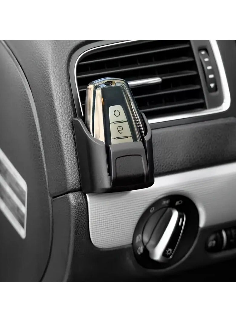 Shunwei In-car key organizer and key card holder, mounted on the dashboard for clear visibility and easy access, reducing the risk of forgetting keys or leaving the vehicle running when departing - Image 1