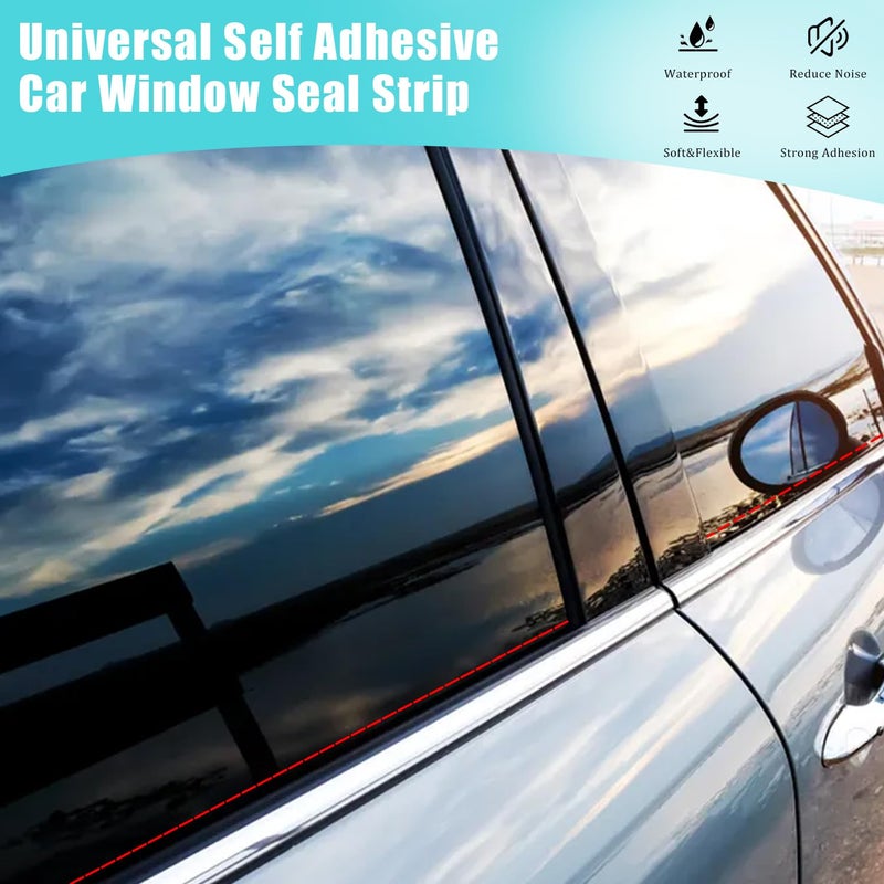 Pincuttee 4M/13.1FT Car Window Seal Strip,Car Window Weather Stripping Seal,Universal Auto Window Rubber Draft Seal Strip with Installation Tool(V-Shape) - Image 4