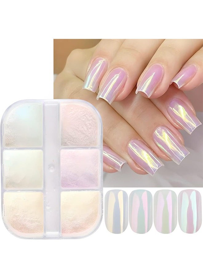 GOOD DEAL - Chrome Nail Powder Metallic Mirror Effect Pigment Chrome Iridescent Pearl Mica Powder Mirror Laser Aurora Nail Powder Aurora Powder for Nail Art - Image 1
