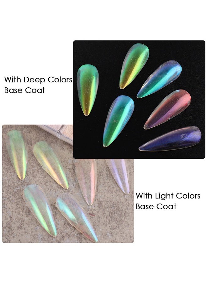 GOOD DEAL - Chrome Nail Powder Metallic Mirror Effect Pigment Chrome Iridescent Pearl Mica Powder Mirror Laser Aurora Nail Powder Aurora Powder for Nail Art - Image 1