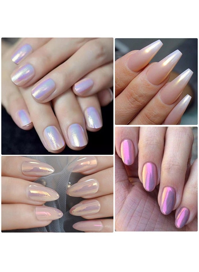 GOOD DEAL - Chrome Nail Powder Metallic Mirror Effect Pigment Chrome Iridescent Pearl Mica Powder Mirror Laser Aurora Nail Powder Aurora Powder for Nail Art - Image 1