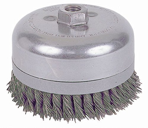 Weiler 12676 6" Double Row Knot Wire Cup, Banded, .023" Steel Fill, 5/8"-11 UNC Nut, Made in The USA - Image 5