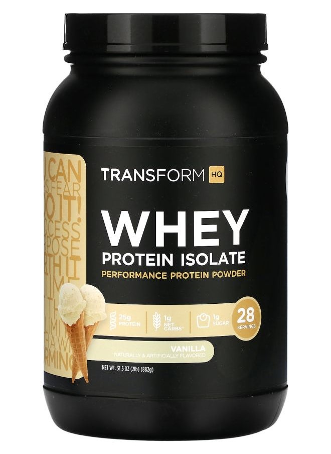 TransformHQ Whey Protein Isolate Vanilla 2 lb (882 g) 