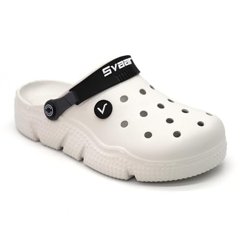 SVAAR Designer Clogs, Sandals With Adjustable Back Strap For Men Off White - 7 Uk - Image 1
