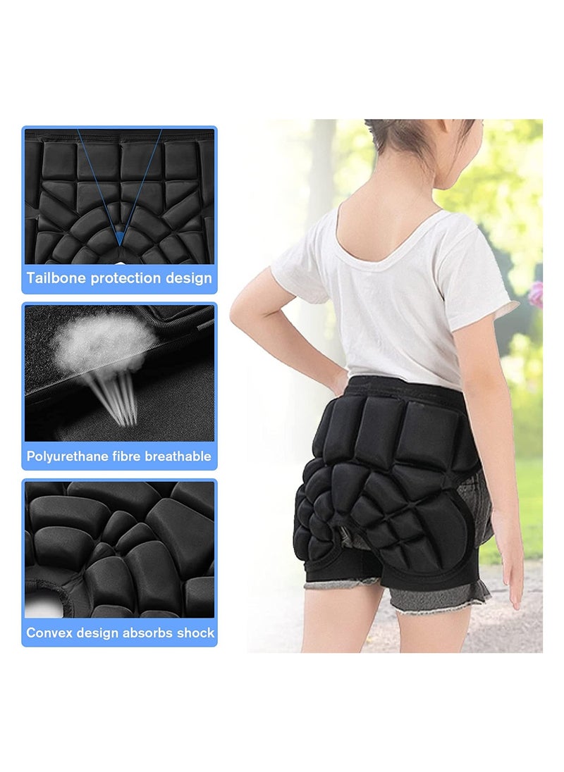 SYOSI - Kids EVA Hip Protective Padded Shorts, Children Anti‑Drop Pad for Skating Skiing, Skateboarding, Shooting, Boxing, Outdoor Sports, Hip And Tailbone 3D Protection - Image 1