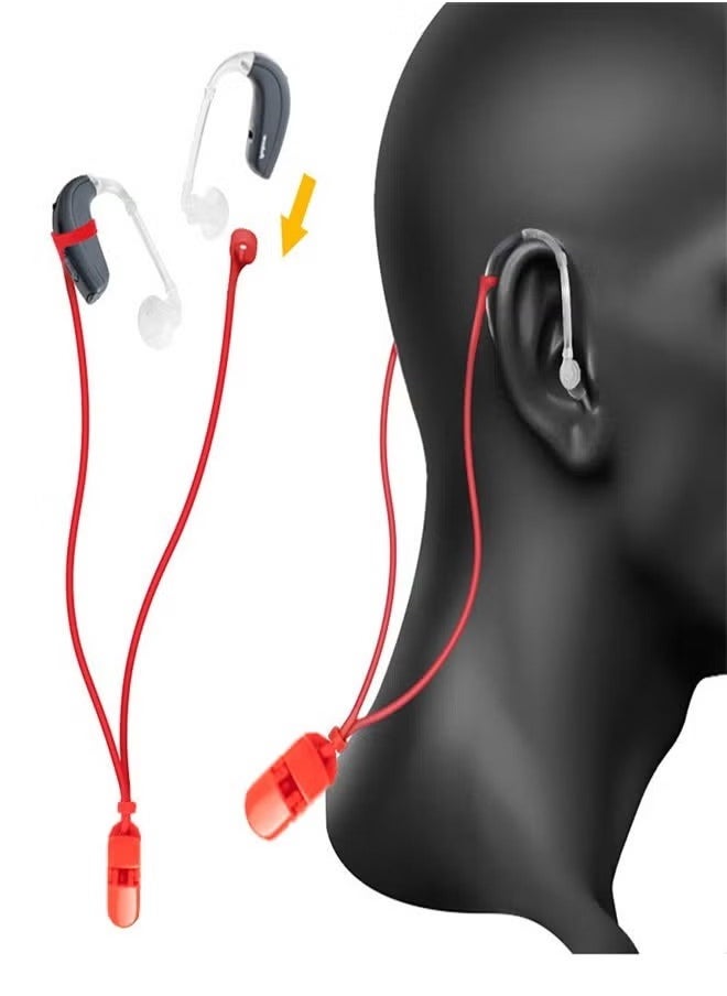 1 Piece Hearing Aid Accessories for Adults, Seniors, Kids - Adjustable Hearing Aid Clip, Anti-Lost Hearing Aid Lanyard Straps for Various Hearing Devices.