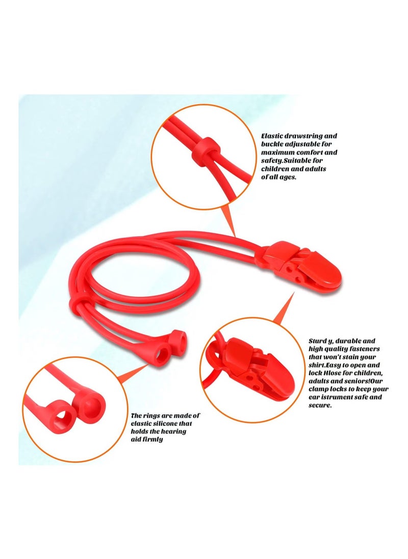 1 Piece Hearing Aid Accessories for Adults, Seniors, Kids - Adjustable Hearing Aid Clip, Anti-Lost Hearing Aid Lanyard Straps for Various Hearing Devices.