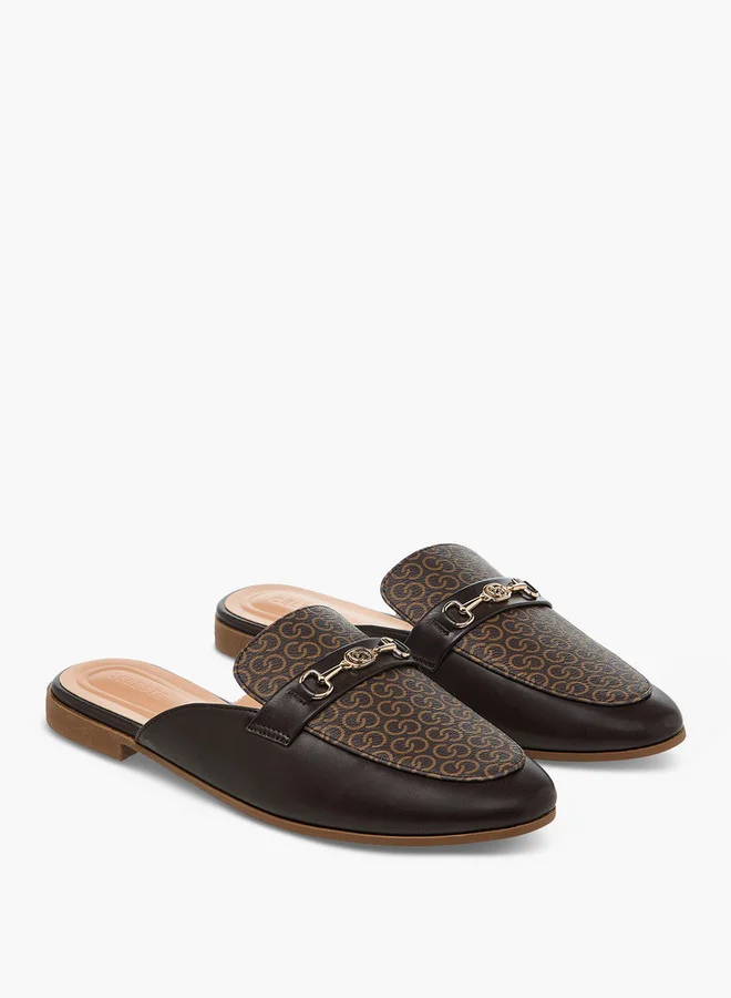 سيليست Women's Monogram Print Slip-On Mules
