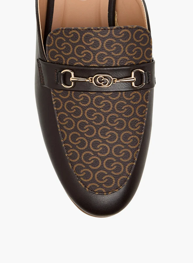سيليست Women's Monogram Print Slip-On Mules