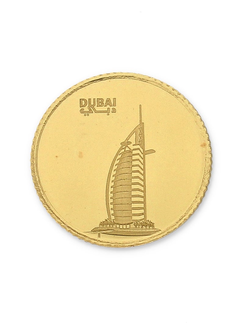 الإمارات مينتنج عملة ذهب إمارات ميتينج1 جرام بتصميم برج العرب نقاء 999.9  - Image 1