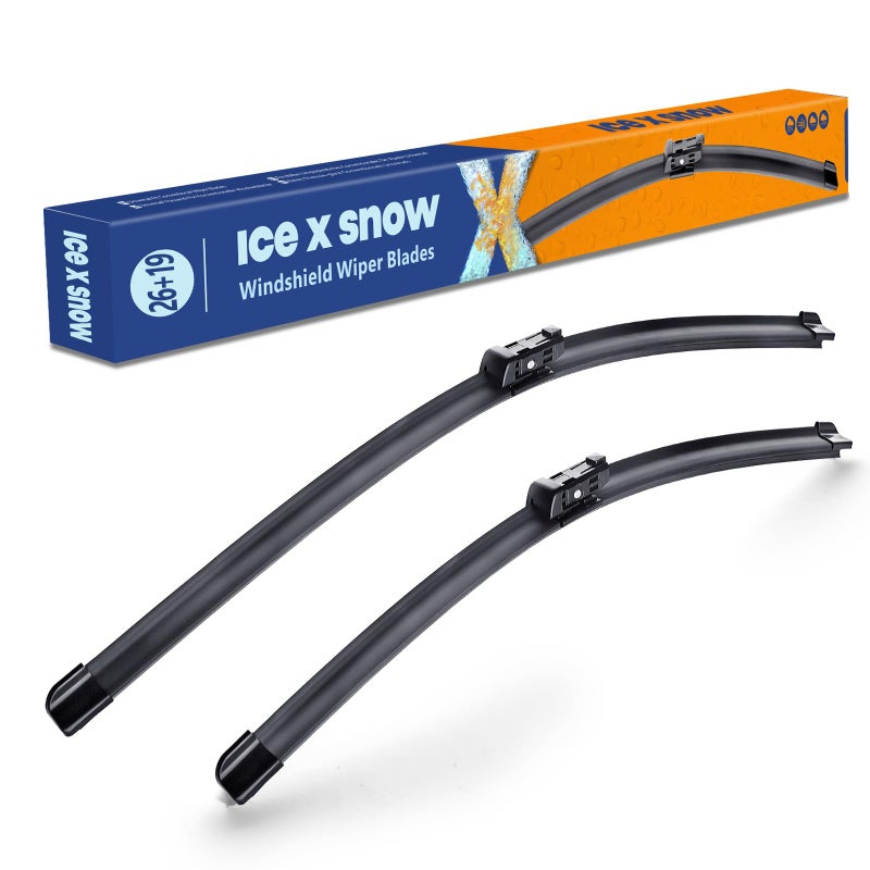 Icexsnow 2619 Water Repellent Windshield Wiper Blades Replacement for Tesla Model 3 2023 2022 2021 2020 2019 2018 2017Model Y 20232020 Silicone Automotive Windshield Wiper BladesTop Lock