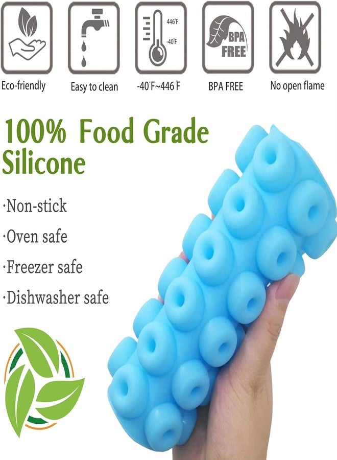 Skytail 48 Cavity Mini Donut Silicone Gummy Mold Small Size Round Candy Loop Mould for Making Gummies Hard Candy Chocolate Caramels Ice Cube Jelly Frozen Fruit Treats Snacks Truffles Pralines Ganache - Image 4