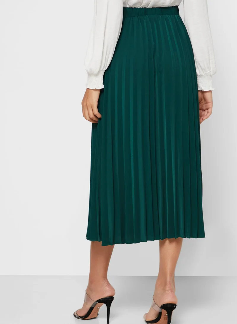 QUIZ High Waist Pleasted Skirt