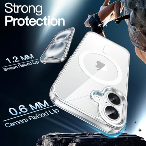 Caisles Ultra-Hybrid Transparent Clear Case– Anti-Yellow, Magnetic Ring, Camera Protection, Shockproof, Slim Fit & Wireless Charging Safe (iPhone 16) - Image 4