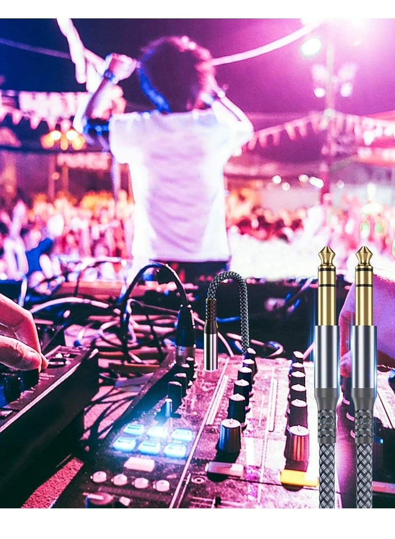 كيلا كابل أداة TRS مقاس 1/4 بوصة بطول 10 أقدام، سلك مضخم صوت جيتار باس مستقيم مقاس 6.35 مم، خط متوازن صوتي ستيريو مقاس ربع بوصة مقاس 6.35 مم للجيتار الكهربائي والباس ولوحة المفاتيح والميكسر والمكبر ومكبر الصوت - Image 4