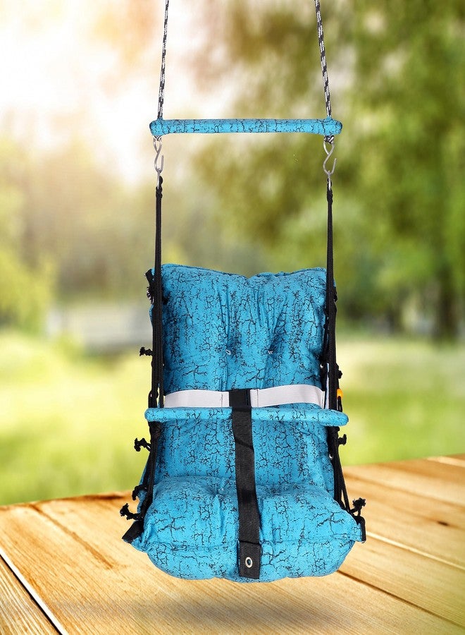 Sprointal Baby Swing Chair Cotton Jhula for Kids, 1-5 Years with Safety Belt, Folding & Washable, Home & Garden (Blue) - Image 2