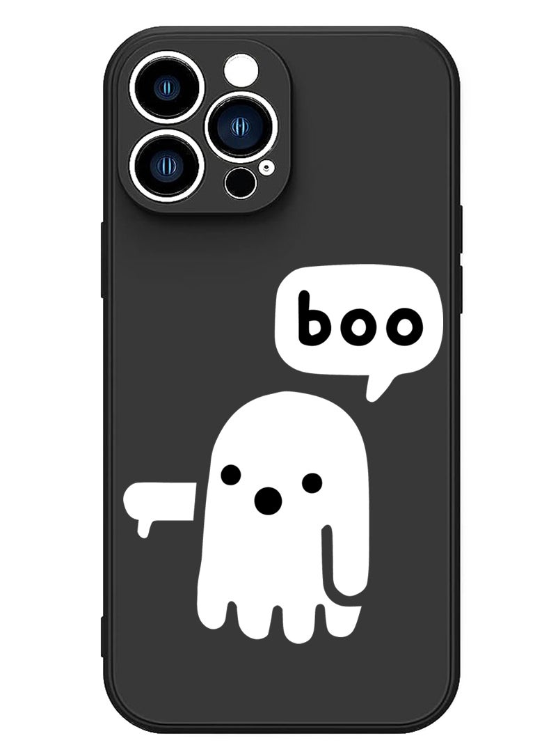 Theodor Protective Slim Fit Case Liquid Silicone Cover with Full Body Protection Anti-Scratch Shockproof Case For iPhone 13 Pro Max Black  - Boombox hipster club copy - Image 1