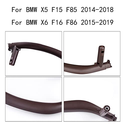CHUANGHUI Car Door Handles for BMW X5 X6 F15 F16 2014-2018 Interior Door Handles Replace Cover Car Door Pull Handle Accessories (Mocha Brown) - Image 4