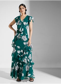 Frock and Frill Embellished V Neck maxi dress  - Image 4