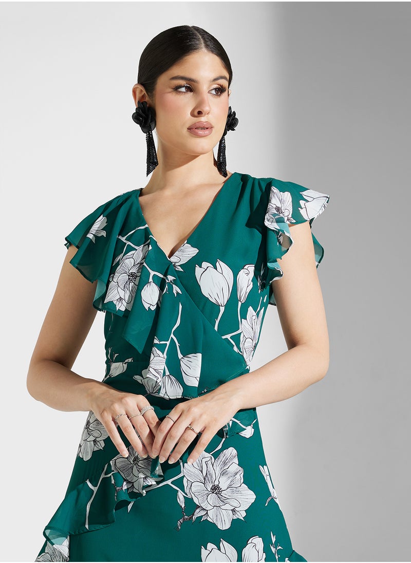 Frock and Frill Floral Ruffle Maxi Dress  - Image 3