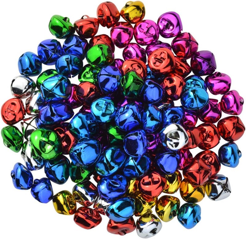 Marrywindix 100pcs Jingle Bells, 1 Inch Craft Bells Bulk DIY Bells for Christmas, Party, Festival Decoration and Home Decoration - Image 1