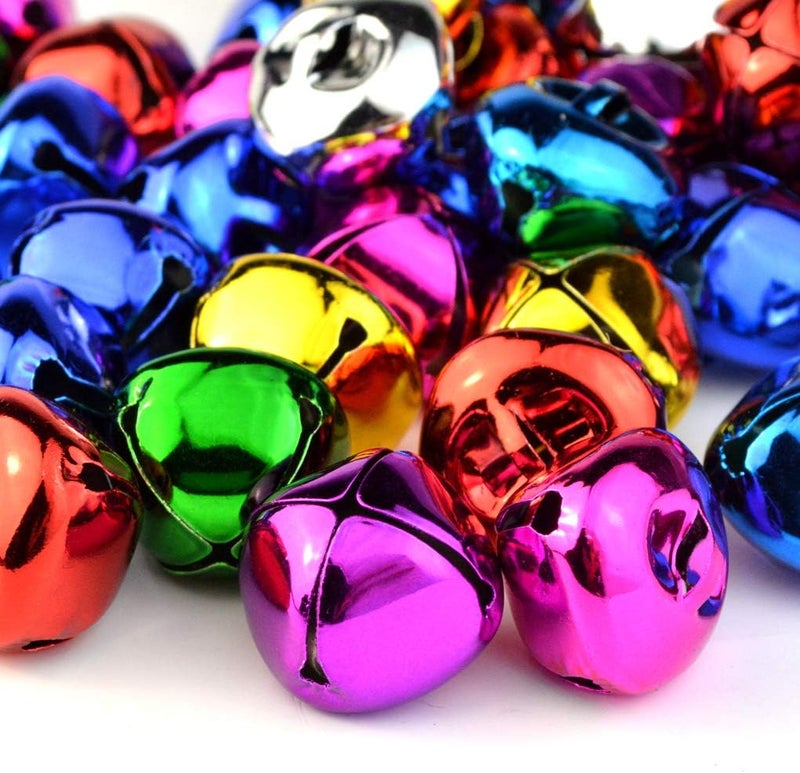 Marrywindix 100pcs Jingle Bells, 1 Inch Craft Bells Bulk DIY Bells for Christmas, Party, Festival Decoration and Home Decoration - Image 5