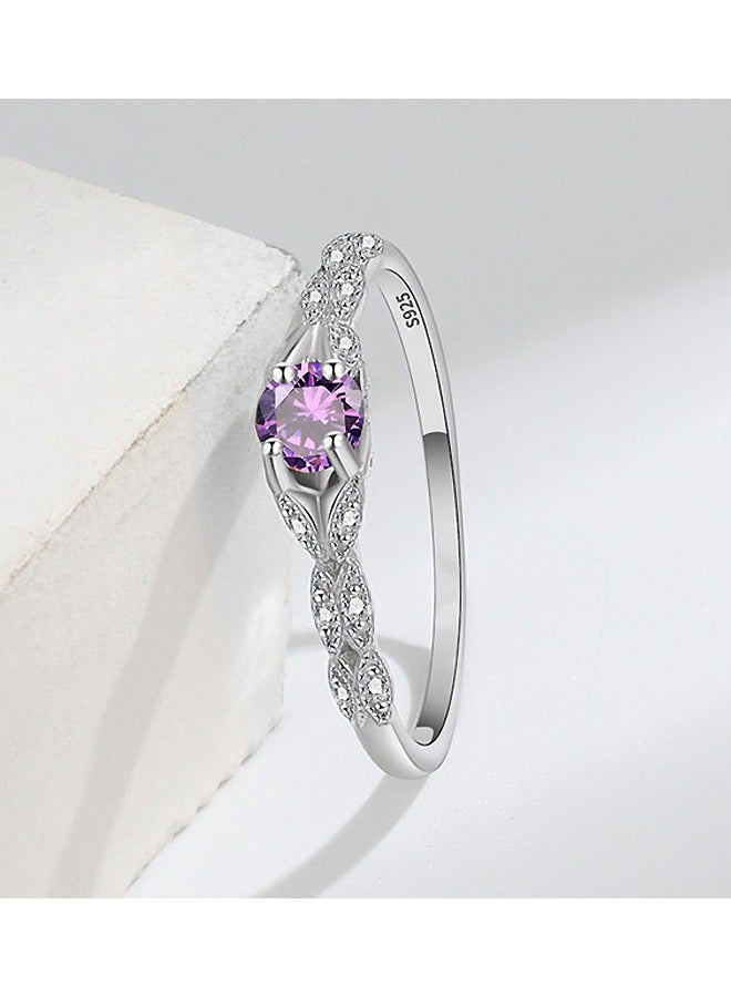 بيوند خاتم الجمشت الطبيعي، خاتم تيتانيوم مضاد للبهتان، يعمل على استقرار الحالة المزاجية وزيادة الحظ (فضي) - Image 2