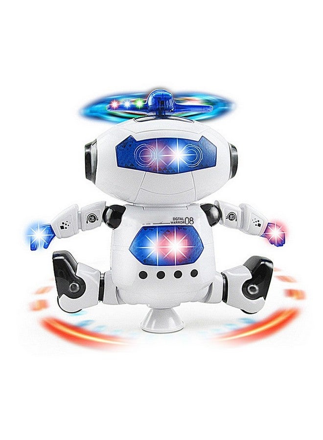 WenToyce Musical Walking Dancing Robot Toy For Kids, Flashing Lights, 360° Body Spinning, Toddlers Bosys Girls Fun Figure Toy - Image 1