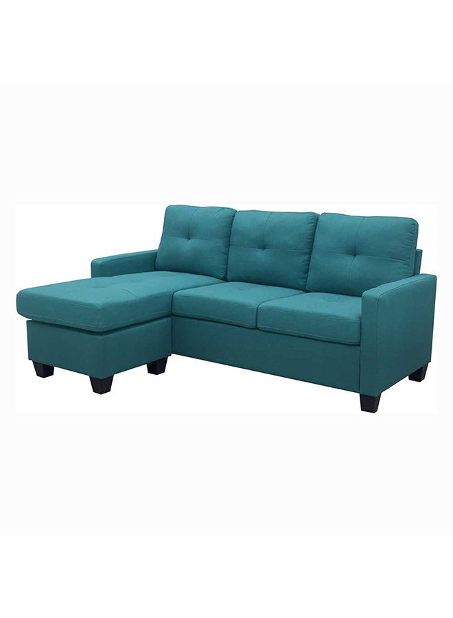 DANUBE HOME أريكة ركنية من القماش قابلة للعكس بثلاثة مقاعد من Cuddler تصميم عصري بثلاثة مقاعد أرائك مريحة وأثاث غرفة المعيشة L 196x132x87 سم أخضر  - Image 2