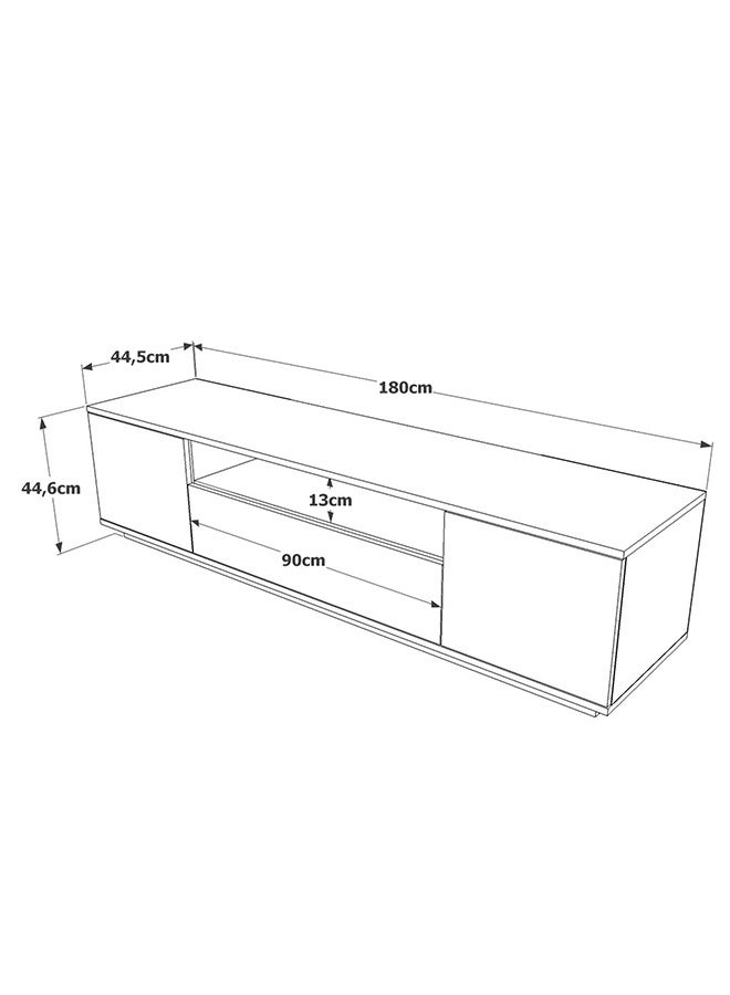 Home Canvas وحدة تلفاز رويال من قماش المنزل، صنوبر ورمادي - Image 5
