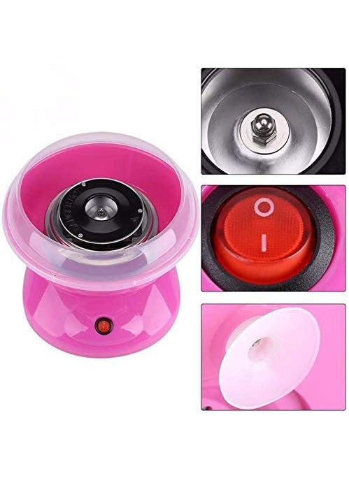 Mishrit Cotton Candy Maker Machine Electric Sugar Floss Homemade Hard Sugar Free Candy with Detachable Splash Guard Sugar Spoon 10 Bamboo Sticks for Kids Carnival Party Kitchen Bakery Snacks  - Image 2