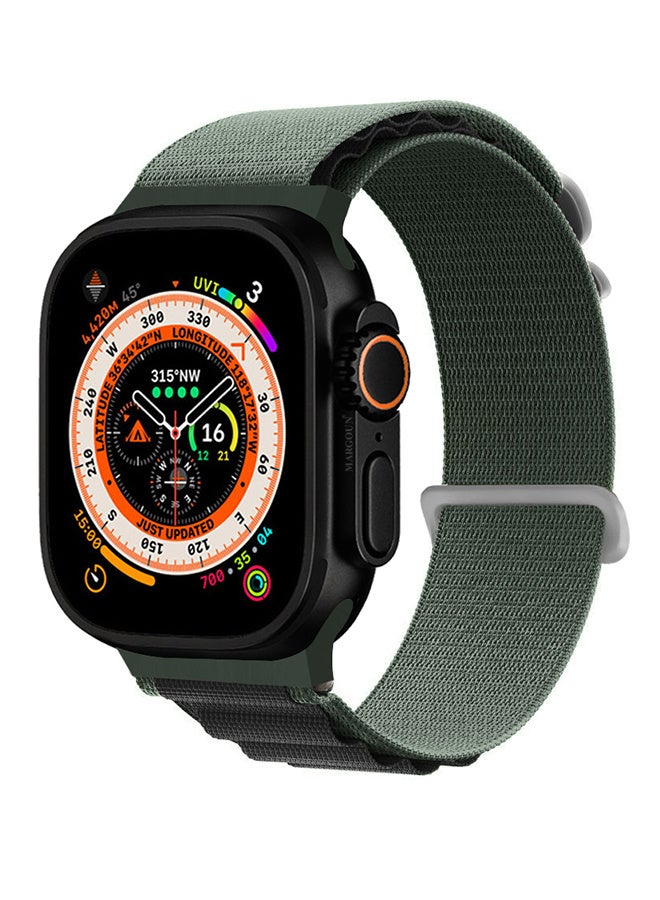 Replacement Band for Apple Watch Band 49mm 46mm 45mm 44mm - Alpine Loop Band for Women Men - Adjustable With Metal G-Hook Strap For iWatch Ultra Series SE 8/7/6/5/4/3/2/1 - Black/Grey - Image 5