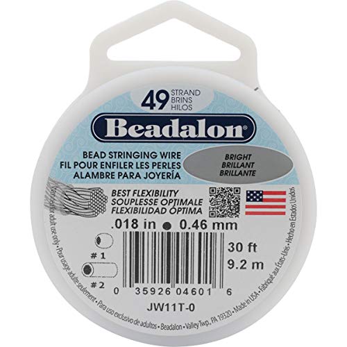 Beadalon Stringing Wire 49-Strand .018" X30'-Bright - Image 3