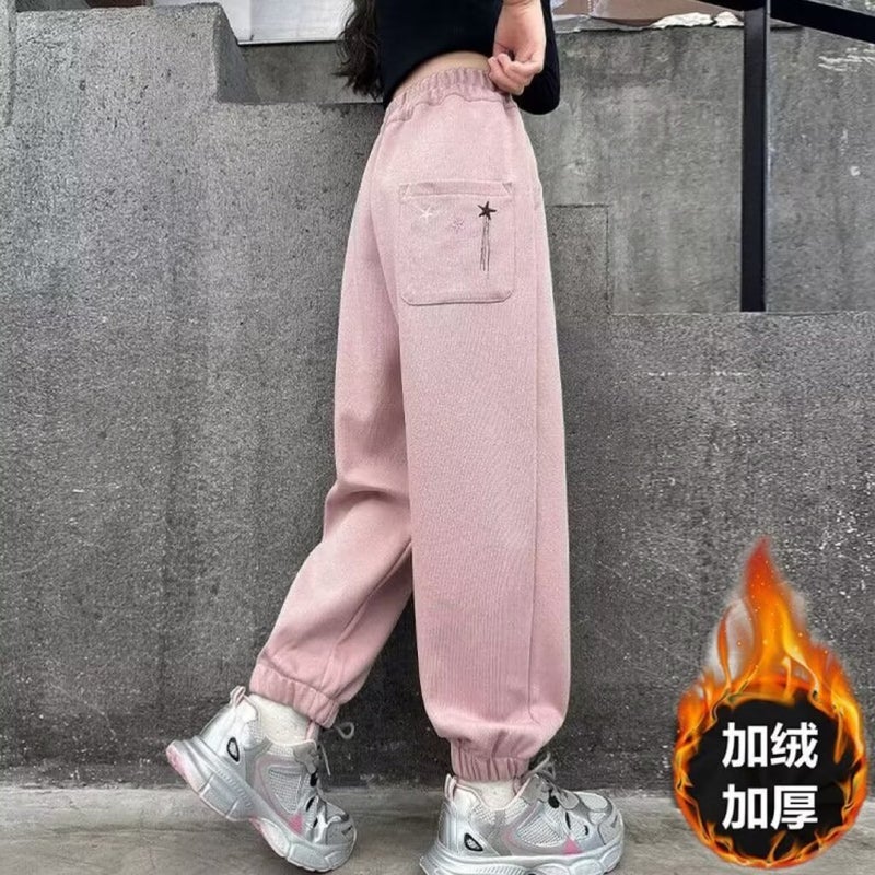 Girls' Sweatpants 2024 Autumn New Style Loose Casual Sports Pants For Girls And Students - Image 1