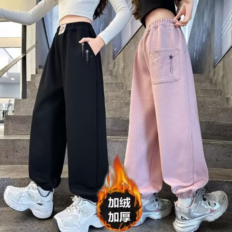 Girls' Sweatpants 2024 Autumn New Style Loose Casual Sports Pants For Girls And Students - Image 2