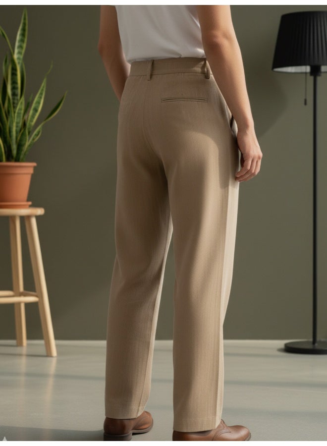 RIGO Khaki Straight Fit Pants for Men - Image 2