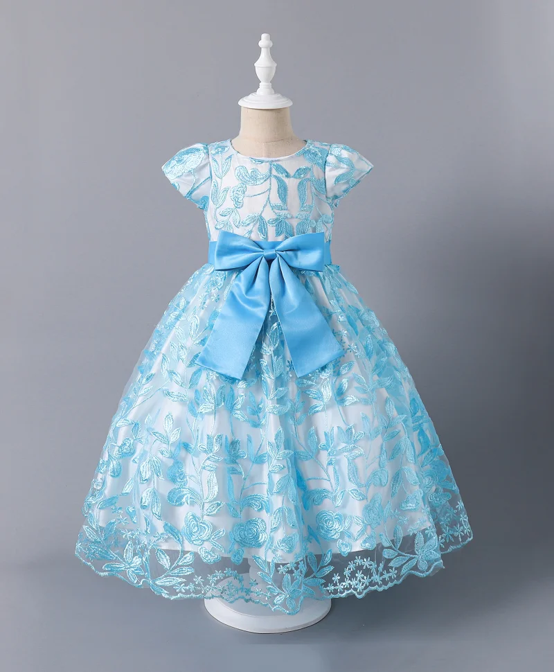 Mark & Mia Mark & Mia Floral Embroidered Bow Embellished Dress - Blue