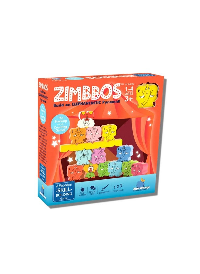 blue orange Tabletop Board Game, Wooden Stacking Counting Circus Theme, for Preschool Kids Adults, Party Indoor Activities, Educational STEM Toys, Ages 3+, Zimbbos by Blue Orange Games - Image 1