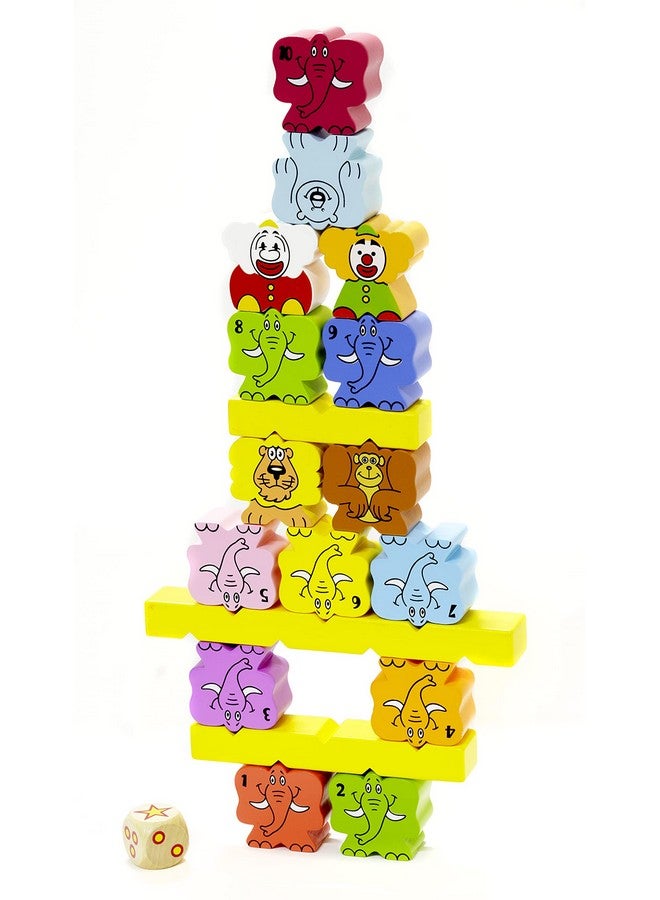 blue orange Tabletop Board Game, Wooden Stacking Counting Circus Theme, for Preschool Kids Adults, Party Indoor Activities, Educational STEM Toys, Ages 3+, Zimbbos by Blue Orange Games - Image 2