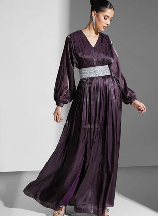 Embellished Belted Balloon Sleeve Plisse Dress - pzsku/Z7928371039B74ED2FAA8Z/45/_/1698979603/b87655d8-97fd-4b53-9701-3ad8384a591f