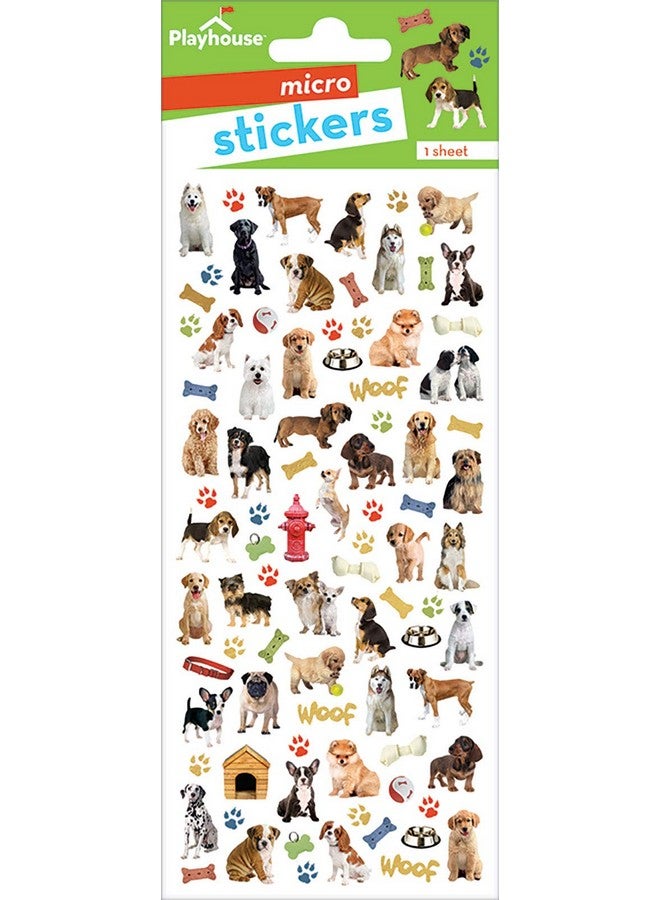 Playhouse Micro Mini Foil Accent Sticker Sheet For Crafts Trading & Collecting Dog Buddies 1 Pack - Image 3