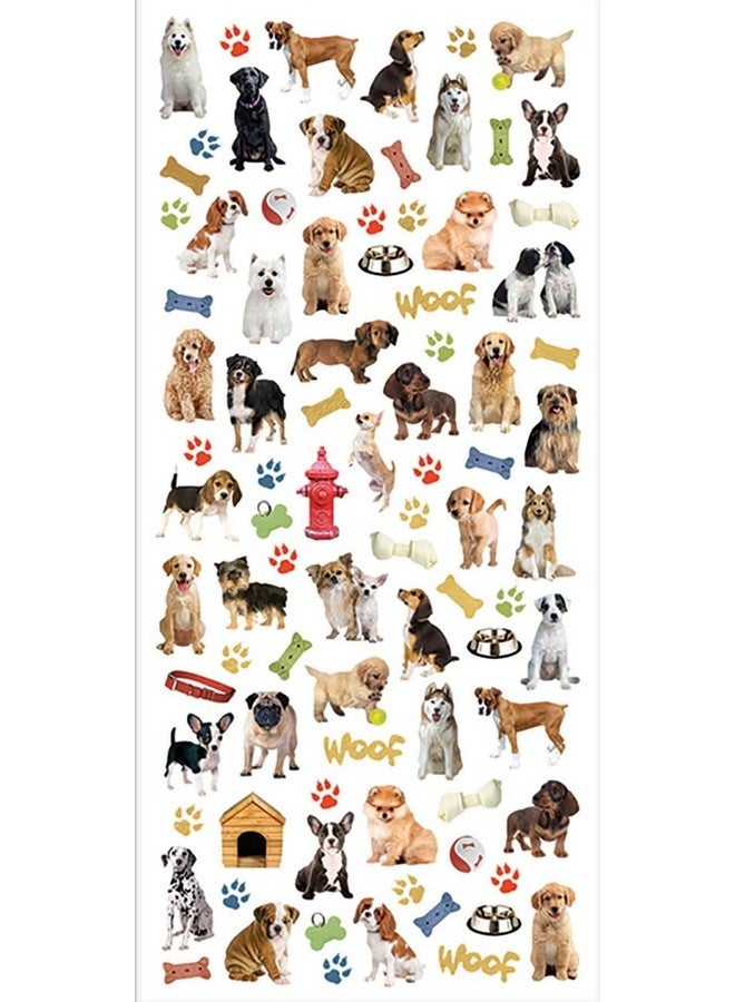 Playhouse Micro Mini Foil Accent Sticker Sheet For Crafts Trading & Collecting Dog Buddies 1 Pack - Image 2