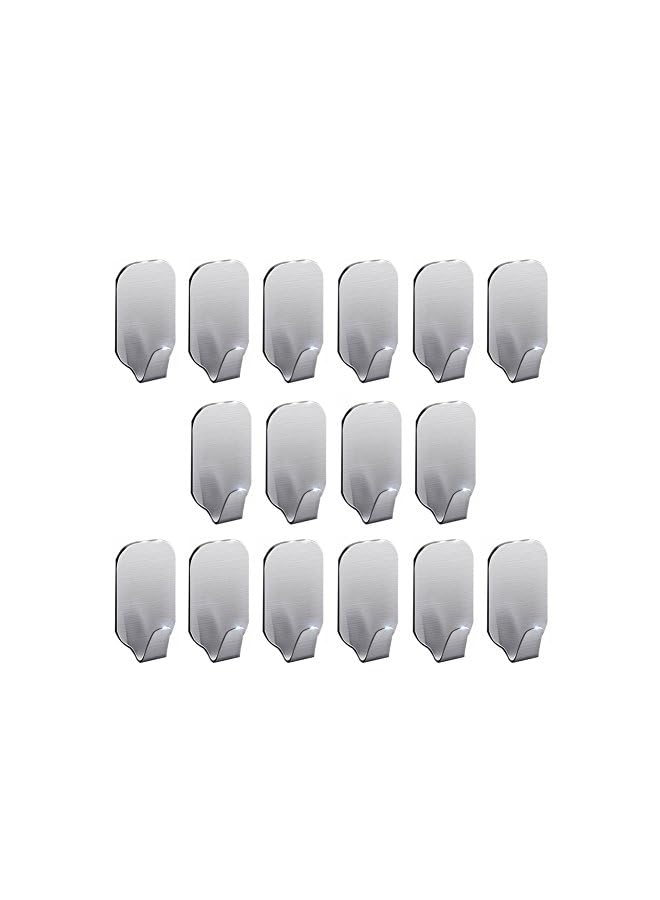 IAF 3 M Adhesive, Super Power Heavy Duty J, Drill, NO Mark, Waterproof, Wall Mount Hooks for Coat Towel Robe Key, Design for Hotel Bedroom Bathroom Kitchen Cabinet Shower, 16 Pack, Wide - Image 2