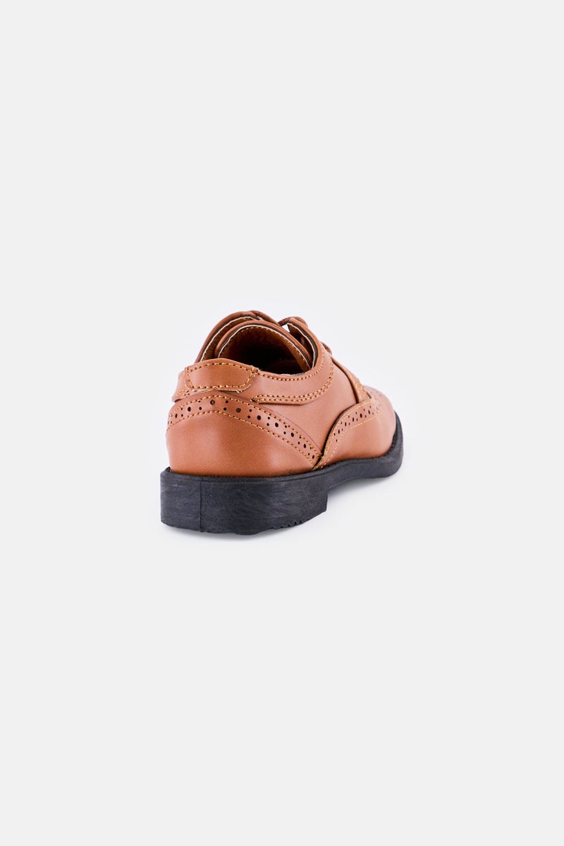 Josmo Kids Boy Lace Up Casual Shoes, Brown - Image 2